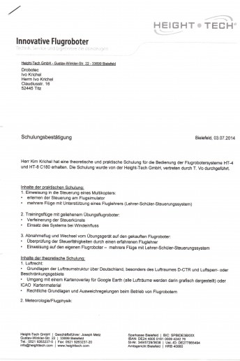 Schulungsbestätigung